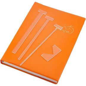 دليل غلاف الكتب Dicosmetic 4pcs دليل مجموعة الكتب مجموعة أدوات تغطية ملزمة Acrylic دليل Scrapbooking Tool for Album Planner Handbook Calendar