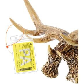 Hunting License Holder, Waterproof and Reusable Tag Protector with Zip Ties, Ensures Legal Compliance and Secure Attachment, Versatile for Deer, Turkey, and Elk Hunting (3-Pack) (6.0" x 3.3")