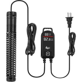 AQQA Aquarium Heater,300W 500W 800W 1000W 1200W Fish Tank Heater,59℉-93℉ Submersible Intelligence Aquarium Heater with Over-Temperature Dry Burning Protection (500W(for 60-120 Gallon))