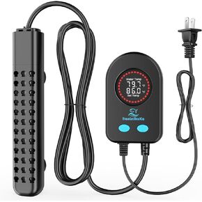 Submersible Aquarium Heater 100W/200W/300W/500W, Fish Tank Heater with high-Temperature Protection and Turtle Tank Heater with Automatic Power-Off When Leaving seawater or Freshwater.