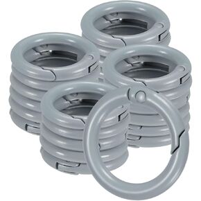 Metal Spring O Rings, Zinc Alloy Spring Keyring Buckle for Keychains/Bag/Purse/DIY Crafts, Round Handbag Snap Clip