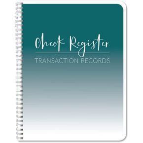 BookFactory Check Record Book/Transaction Records سجل/للمعاملات الشخصية أو المهنية-Wire-O ، 100 صفحة ، 8.5 "× 11" (LOG-100-7CW-PP (Check-Lregister))