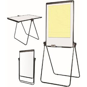 Mastervision Folds to A-Table Melamine Easel ، 28.5 × 37.5 ، أبيض ، فولاذ/صفح