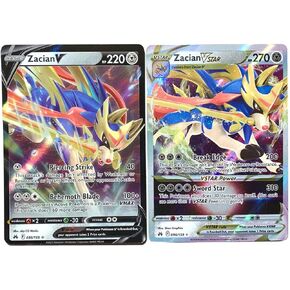 Zacian V & VSTAR - 096/159 - Crown Zenith - Pokemon Ultra Rare Card Lot