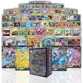 Pokemon V-Union 100+ Card Bundle, 90 Common/Uncommon, 10 Rares, 1 V-Union, 1 Deck Box