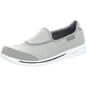 Skechers Performance Women's Go Walk Slip-On Walking Shoe, Black/Charcoal, 6 M US