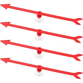4 PCS Arrow Spinner حجم كبير 11.8 "المغازل للفصول الدراسية الدوران الأسهم البلاستيكية الأحمر مع كوب الشفط للعبة ، والرياضيات تعليم اللوازم ، ولوحة الحفلات وأنشطة احتمال سهم الشفط