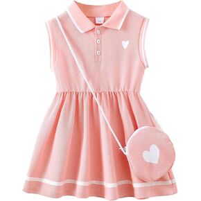 Little Toddler Girl Sporty Dress Summer Clothes Ruffle Sleeveless Kids Dresses Sport Causal Beach Sundress Girl Outfits