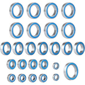 26PCS Ball Bearing Kit Steel Sealed for Arrma Big Rock Typhon Granite Senton 3S BLX 1/10 RC Truck Upgrade Parts