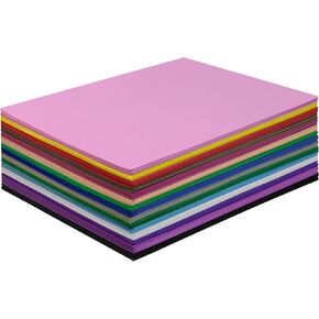 H.J. Immbir 118 Pack Foam Sheets Crafts, 8 x 6 Inch, Assorted 15 Colors 1mm Thick EVA Foam Paper Set for Crafts and DIY Arts