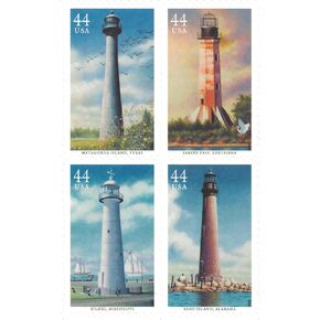 Gulf Coast Lighthouses Sheet of Twenty 44 Cent Stamps Scott 4409-13
