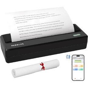 Rongta Portable Printer Wireless for Travel, Bluetooth Thermal Printer, 300DPI Inkless Support 8.5" X 11" US Letter Legal, A4 A5 Thermal Paper, Compatible with Android iOS Phone Laptops