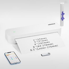 Portable Printers Wireless for Travel,Portable-Thermal-Wireless-Bluetooth-Inkless-Printer,Support 8.5" X 11" US Letter&Legal A4&A5 Thermal Paper,Compatible with Android,iOS Phone&Laptop for Car Home