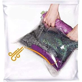 12 Space Saver Storage Bags for Clothes for Travel - Compression, no Vacuum Sacks - Luggage Accessories