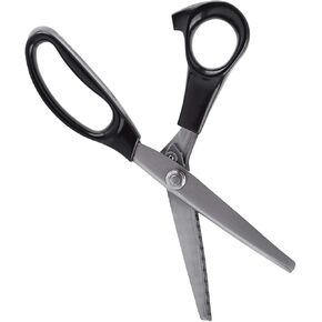 Zig Zag Cut Scissors Pinking Shears Serrated Dressmaking Scissors Crafts Sewing Scissors with Comfort Grip Handle for Fabric Lining Paper and Craft Use,Handheld Dressmaking