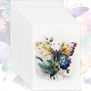 RMSPO 60 Sheets Watercolor Paper,140lb/300gsm Painting Paper Craft Paper for Kids Drawing,Art Room,Homeschool Crafts(5x7 Inch)