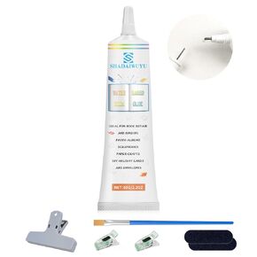 Book Binding Glue,2.2oz Book Glue,Transparent Paper Glue,Strong Book Repair Kit for Bookbinding and Book Repair,Scrapbook Adhesive,Envelopes,Postcards,Collages,Paper Crafts DIY