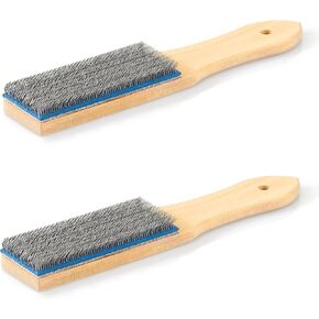 File Card Brush Steel Card File Brush Cleaner Remove Chip Metal Bits Cleaning 8.26 Inch Length, 2 Pieces