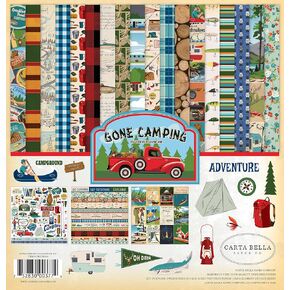 Carta Bella Paper Company Gone Camping Collection Kit Paper, 12 x 12, Multicolor