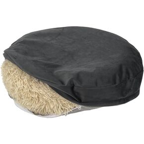 Waterproof Canvas Round Dog Bed Replaement Cover with Zipper Washable 24 Inch