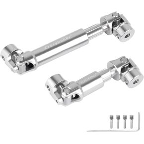 2PCS RC Drive Shafts Front Rear Centre Shaft Heavy Duty Steel for TRX4M 1/18 RC Crawler Upgrades (Silver)