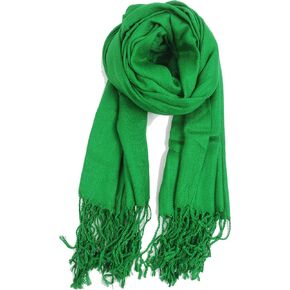 boxed-gifts Soft & Silky 100% Pashmina Scarf with Tassels - Elegant Scarf Shawl Wrap + Lightweight Solid Scarf for Women