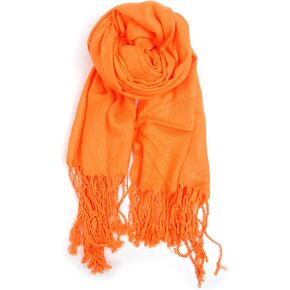 boxed-gifts Soft & Silky 100% Pashmina Scarf with Tassels - Elegant Scarf Shawl Wrap + Lightweight Solid Scarf for Women in Kuwait