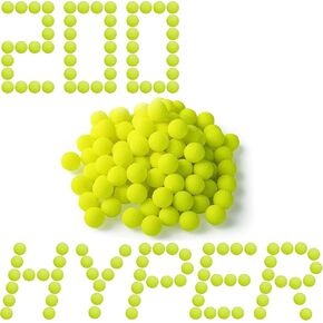 200 Rounds Refill Balls Ammo for Nerf Hyper Blaster Series Stock Up Hyper Games (Not Rival Compatible)