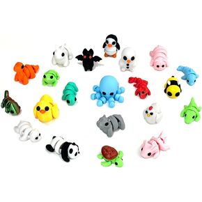 21 PCS MINI 3D Printed Animal Set ، ألعاب حيوانية لطيفة مرنة لعيد الميلاد ، رأس السنة الجديدة ، هدايا أعياد الميلاد وديكور سطح المكتب على سطح المكتب in Kuwait