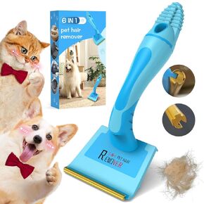 6IN1Pet Hair Remover Tool, Animal Fur Removal Tool,Pet Hair Remover Broom Pet Hair Removal for Car Rug,Dog and Cat Hair Remover,Couch,Furniture,Carpet Pet Hair Removal Brush Tool(8.27inches)