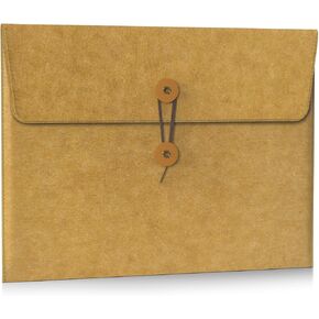 PHOCAR 13 Inch Laptop Sleeve for MacBook Air 13 iPad Pro 13, Traditional File Folder Design, Eco-Friendly Kraft Paper Lightweight, Water-Resistant Protective Case for Slim Laptops and Tablets