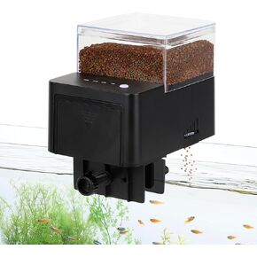 AQQA Automatic Fish Feeder, Intelligent Fish Feeder Auto Dispenser for Aquarium Tank with Adjustable Food Outlet, 250ml Large Capacity, Timer Fish Food Vacation Feeder for Weekend or Business Trip