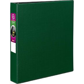 Avery Durable 3 Ring Binder, 1.5" Slant Rings, 1 Green Binder (27353)
