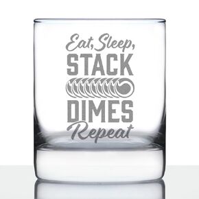 Stack Dimes - Whiskey Rocks Glass - Unique Gifts for Welders - 10.25 oz Glasses