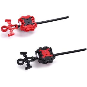 COCOFOX 2 Pack Burst Tops Launchers, (Only Compatible with Burst), Right/Left-Spin Launcher, Bey Battling Blade Launcher, Gyro Accessories(Black+Red)