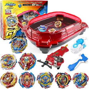 Bey Battling Top Burst Stadium Battle Set -- Complete Battle Game Set with stadium, 8 Bey Blades Toys & 2 Two-Way LR Launchers Grip Combat Battling Game Toys Birthday Gifts for 8-12 Boys Children Kids