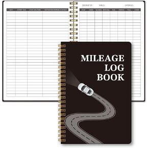 Auto Mileage Log Book for Personal or Business, Vehicle Maintenance Log Book for Car, Miles Log Book for Taxes, Car Mileage Log Book for Expense Rocord Notebook, 5.9"x 8.6"