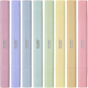 BLIEVE- Aesthetic Bible Highlighters No Bleed Through Assorted Colors, Cute Highlighter Dual Tip For Journaling Supplies And School Accessories, Bible Highlighters And Pens No Bleed (CANDY)