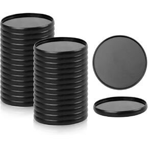 30Pcs 2 inches Discbound Expansion Discs, Black Plastic Binder Rings Discs Book Binding Discs for DIY Notebooks and Planner Scrapbooking Supplies