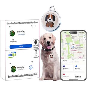 Dog Tracker-Airtag Dog Collar-Android Airtag-Pet Tracker | Android and iOS Universal | No Charging Required | No Monthly Fee | Works with Any Collar