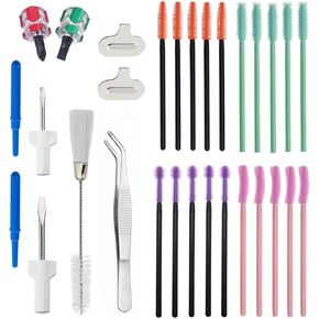 30pcs Sewing Cleaning Kit,Sewing Machine Repair Kit Include Tweezers Brush Screwdrivers,Sewing Machine Cleaning Tools
