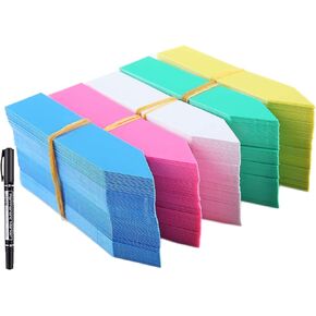 1000 Pcs 4 Inch Plastic Garden Plant Tags Nursery Garden Labels Markers Plant Stakes Waterproof Pot Labels, 5 Colors