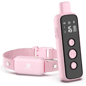 Bousnic Shock Collar for Dogs - Waterproof Rechargeable Dog Electric Training Collar with Remote for Small Medium Large Dogs with Beep, Vibration, Safe Shock Modes (8-120 Lbs) (Grey)
