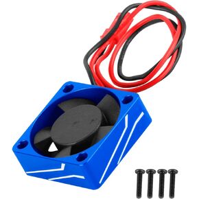Metal RC 30 * 30MM 28000 RPM Motor Cooling Fan Brushless Motor Heat Sink 4.8-8.4V Upgrades Part for 540 550 F540 3650 3660 Motor for 1/8 1/10 RC Car,Red