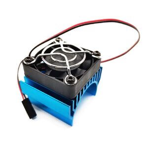 Alloy RC Motor Heat Sink Heatsink with 5V Cooling Fan for 540 550 Brushed Motor 3650 3660 3674 Brushless Motor for 1/10 1/8 RC Car Truck Buggy Crawler (Blue)