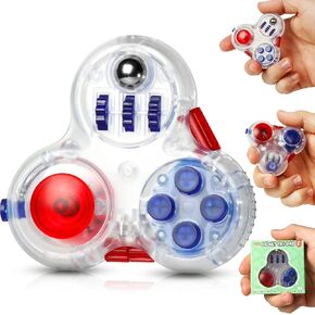 BUNMO Fidget Pad - 10 Features in 1 Fidget Toys for Adults and Kids - Cool Gadgets - Addictive Fidget Toy for Boys & Girls - Great Teen Gift