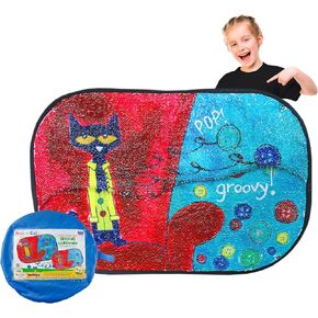 Reversible Sequins Pete The Cat Groovy Buttons: Wall Sensory Fun Toy, Jumbo Size 40 x 27 Inches