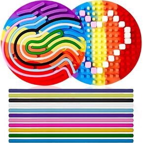 Sensory Activity Board，Sensory Fidget Toys for Kids Toddler Girls，Double-Sided Silicone Calm Down Travel Airplane Essentials Toys for 3+ Year Old ，classroom Stuffers Gifts for Boys Girl（Rainbow Color）