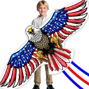 Eagle Kites للبالغين والأطفال - من السهل للغاية الطيران للمبتدئين والشاطئ الفردي و Park Kite للألعاب والأنشطة في الهواء الطلق (Eagle Flag Kite)