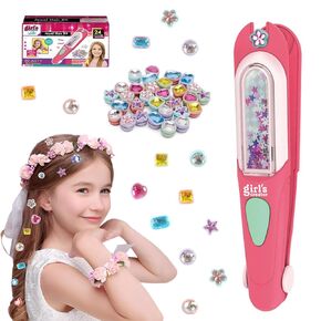 Hair Gem Stamper Kit, Hair Bling Styling Set with 24 PCS Hair Gems for Girls, Hair Styling Tool with Reusable Shining Diamonds, Hair Accessories for Girls, Toys Gifts for Girls Ages 3/4/5/6/8-12